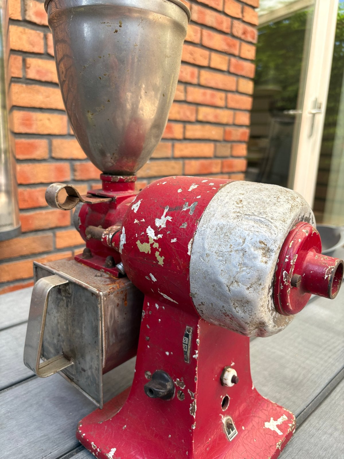 Vintage koffiemolen - rood, decoratief object, Ophalen