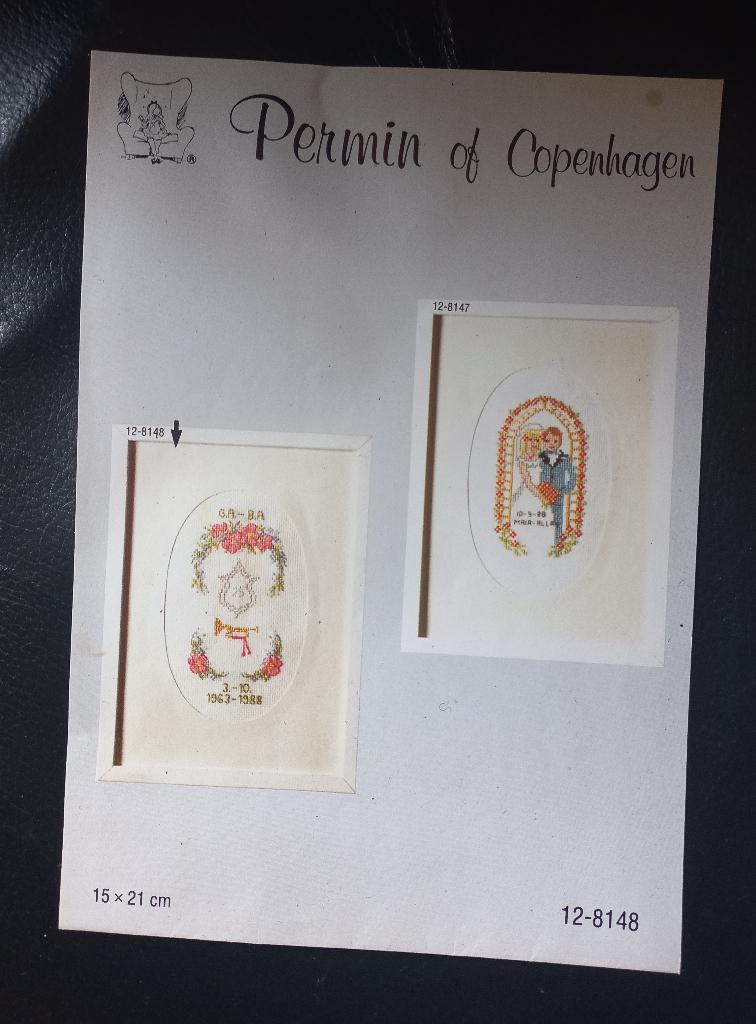 Origineel Permin borduurpatroon Huwelijksjubileum, Ophalen of Verzenden, Nieuw, Handborduren, Patroon