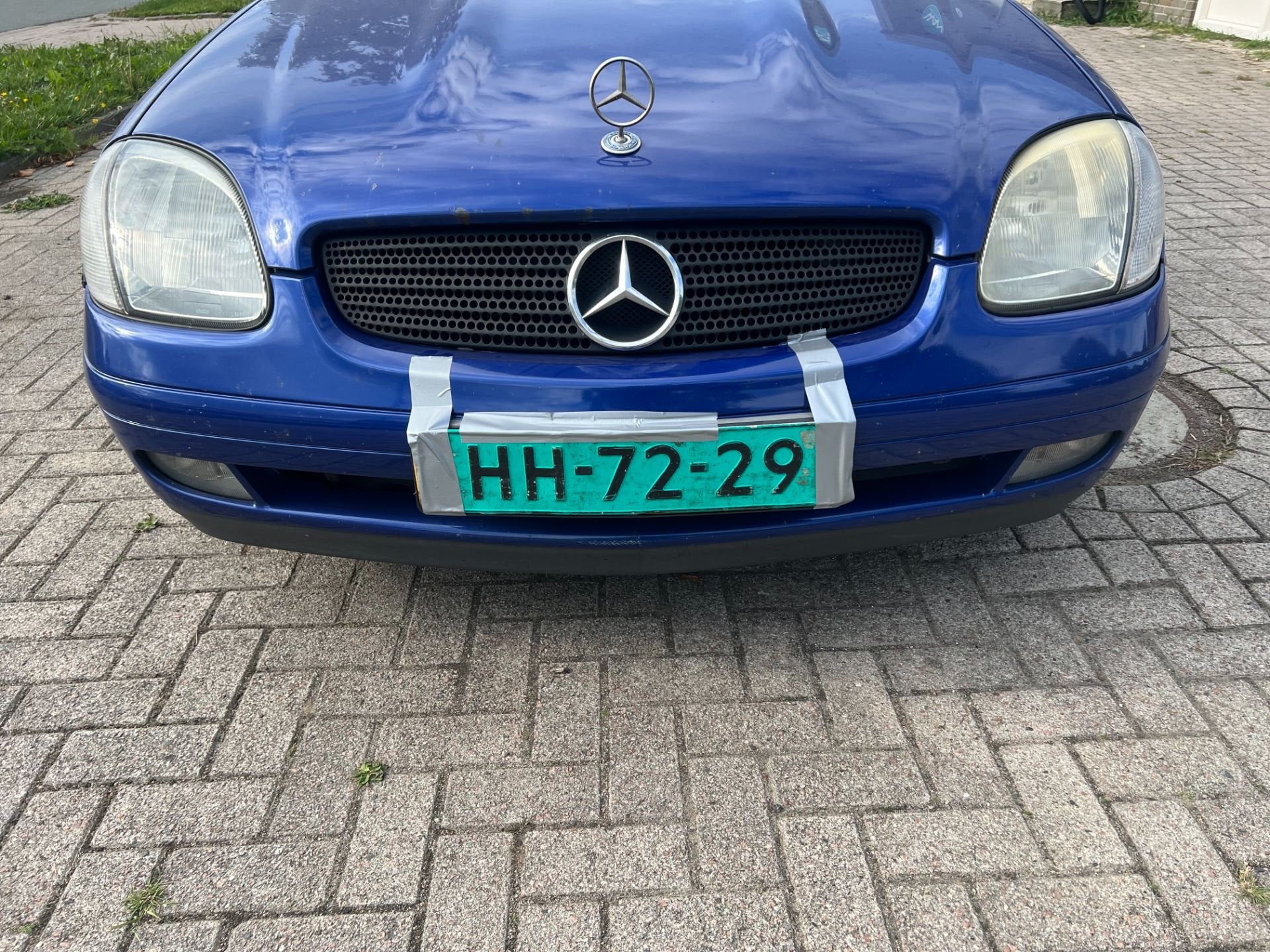 MERCEDES SLK R170 BLAUW 352 voorbumper 1996-2000, Gebruikt, Mercedes-Benz AG, Mercedes-Benz, Ophalen of Verzenden