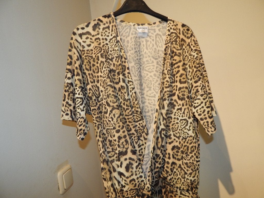 Pain de Sucre zomers strand jumpsuit panter print S, Kleding | Dames, Jumpsuits, Bruin, Verzenden, Pain de sucre, Zo goed als nieuw