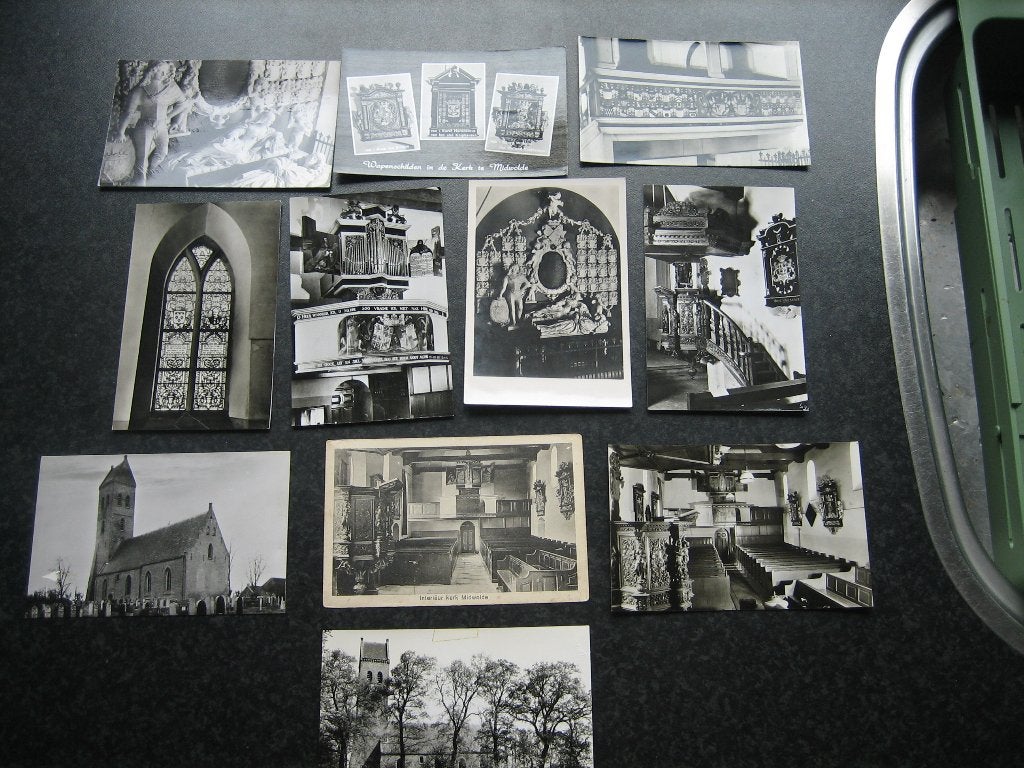 MIDWOLDE  11 kaarten kerk, Ophalen of Verzenden, 1940 tot 1960, Groningen