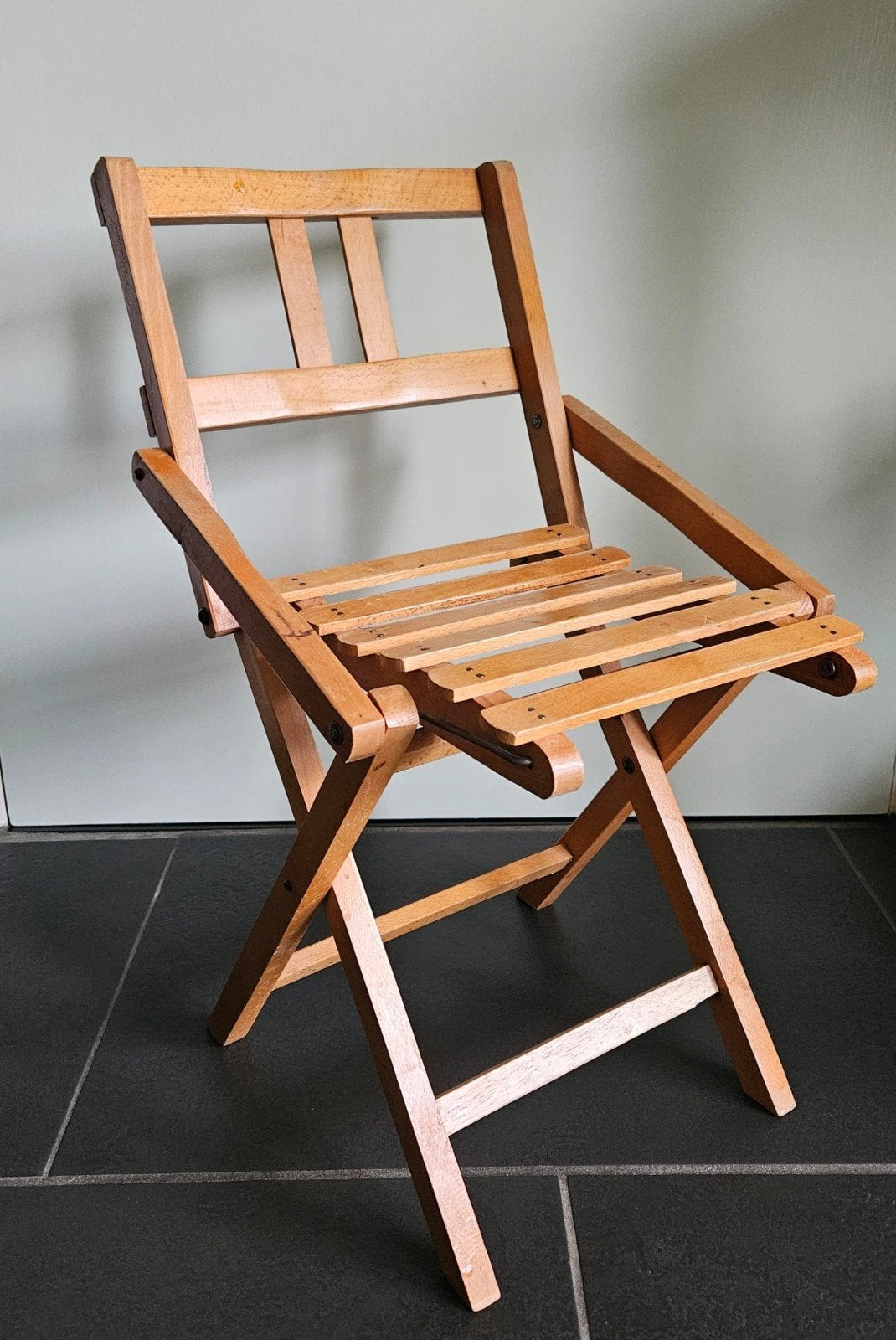Vintage kinderklapstoelje hout, Ophalen of Verzenden
