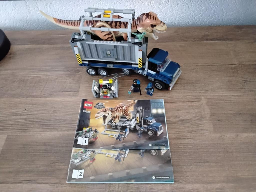 LEGO JURASSIC WORLD T- Rex transport - 75933, Ophalen of Verzenden, Zo goed als nieuw
