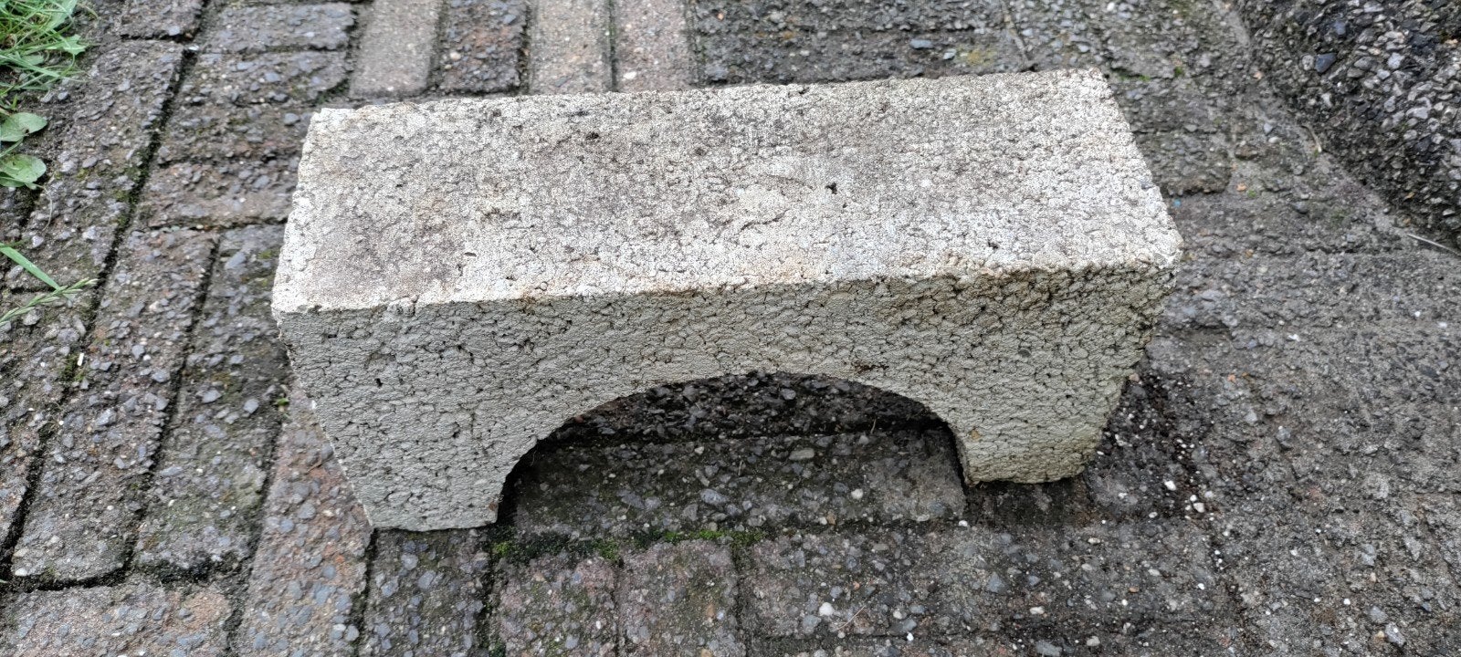 U-element,beton,Tuin, crèmewit,boog,lengte 30 cm, Doe-het-zelf en Verbouw, Ophalen of Verzenden, Gebruikt, Beton