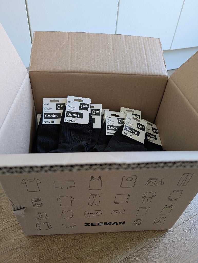 Nieuwe Zeeman sokken, maat 43-46, zwart (81 paar), Zwart, Ophalen of Verzenden, Zeeman, Nieuw