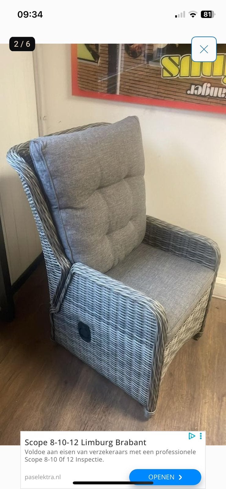 Tuinstoel Nieuw!, Ophalen, Nieuw, Wicker, Verstelbaar