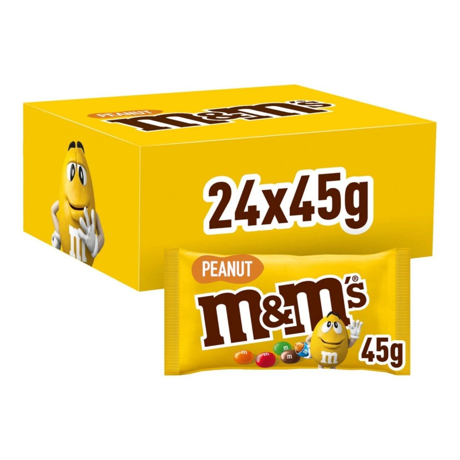 M&M Peanut doos 24st van 45gram, Ophalen of Verzenden