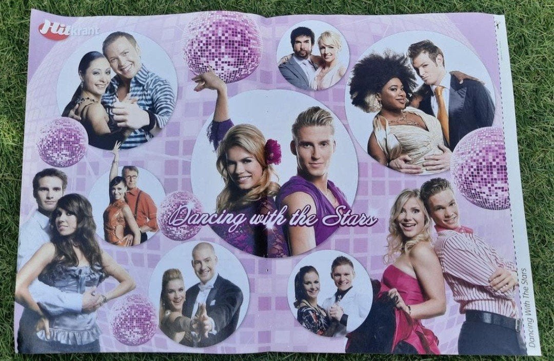Poster 2x A4 Hitkrant 2009 Dancing with the Stars / Valerius, Ophalen of Verzenden, Gebruikt, A1 t/m A3, Film en Tv