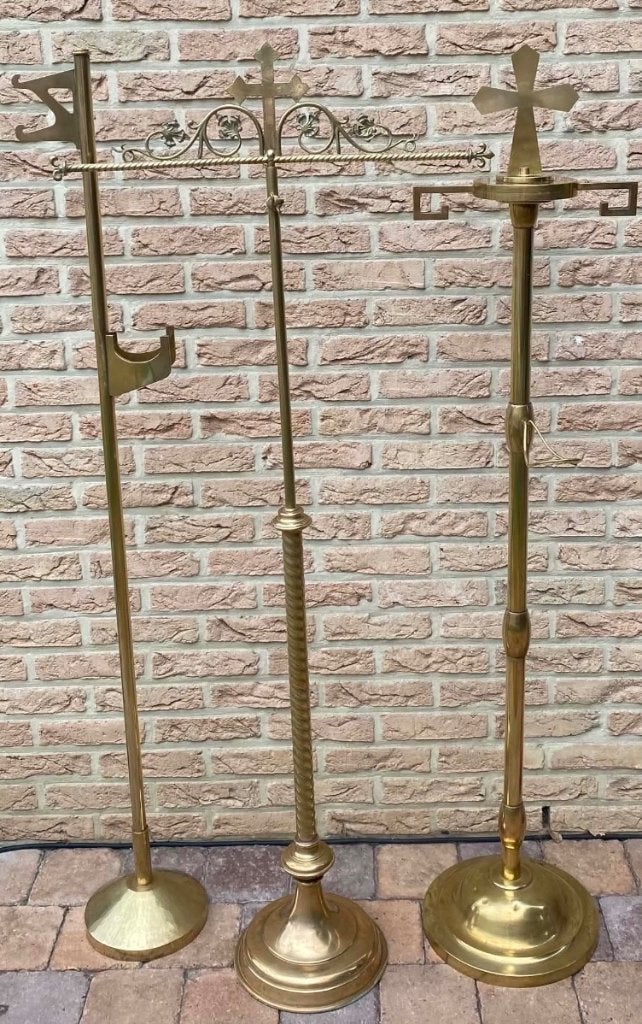 Religieuze koperen standaarden, Antiek en Kunst, Ophalen