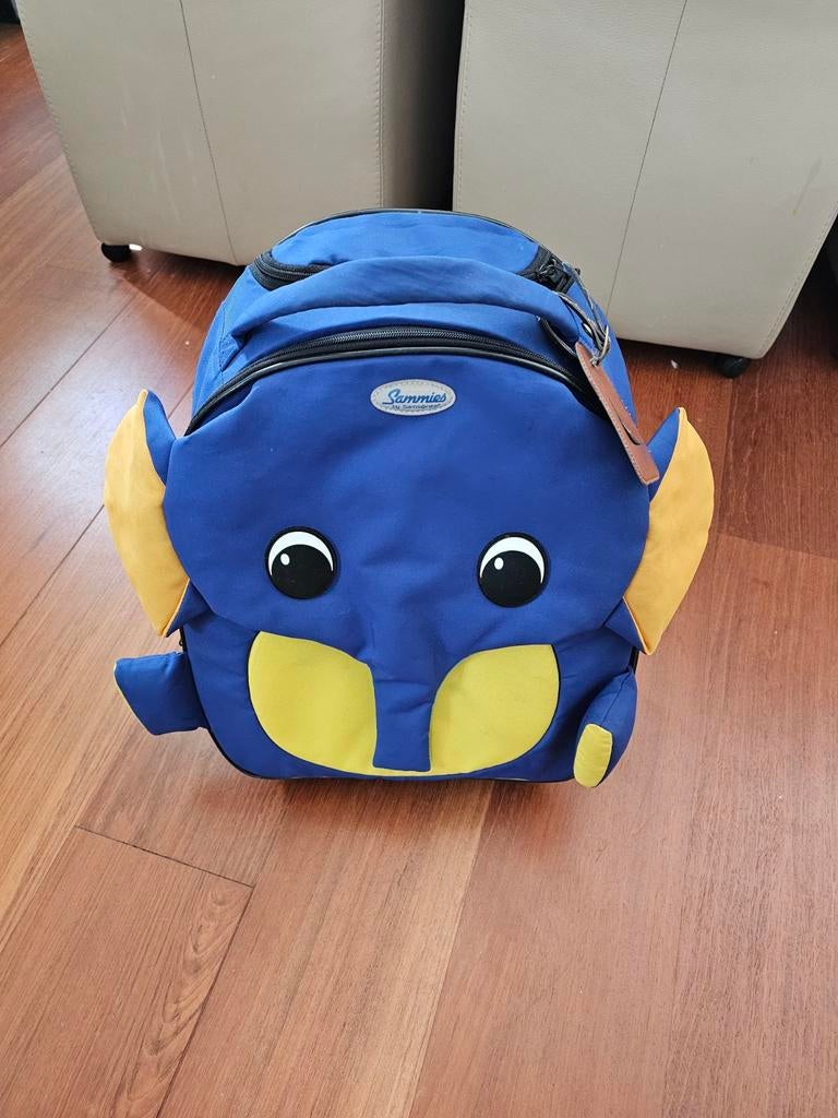 2 leuke kinderkoffers: olifant en oranje ride-on, Sieraden, Tassen en Uiterlijk, Koffers, Gebruikt, Minder dan 50 cm, Minder dan 35 cm