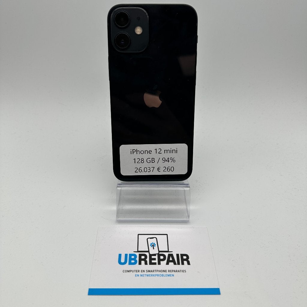 Apple iPhone 12 mini zwart 128 GB, Telecommunicatie, Mobiele telefoons | Apple iPhone, 94 %, 128 GB, IPhone 12 Mini, Zwart