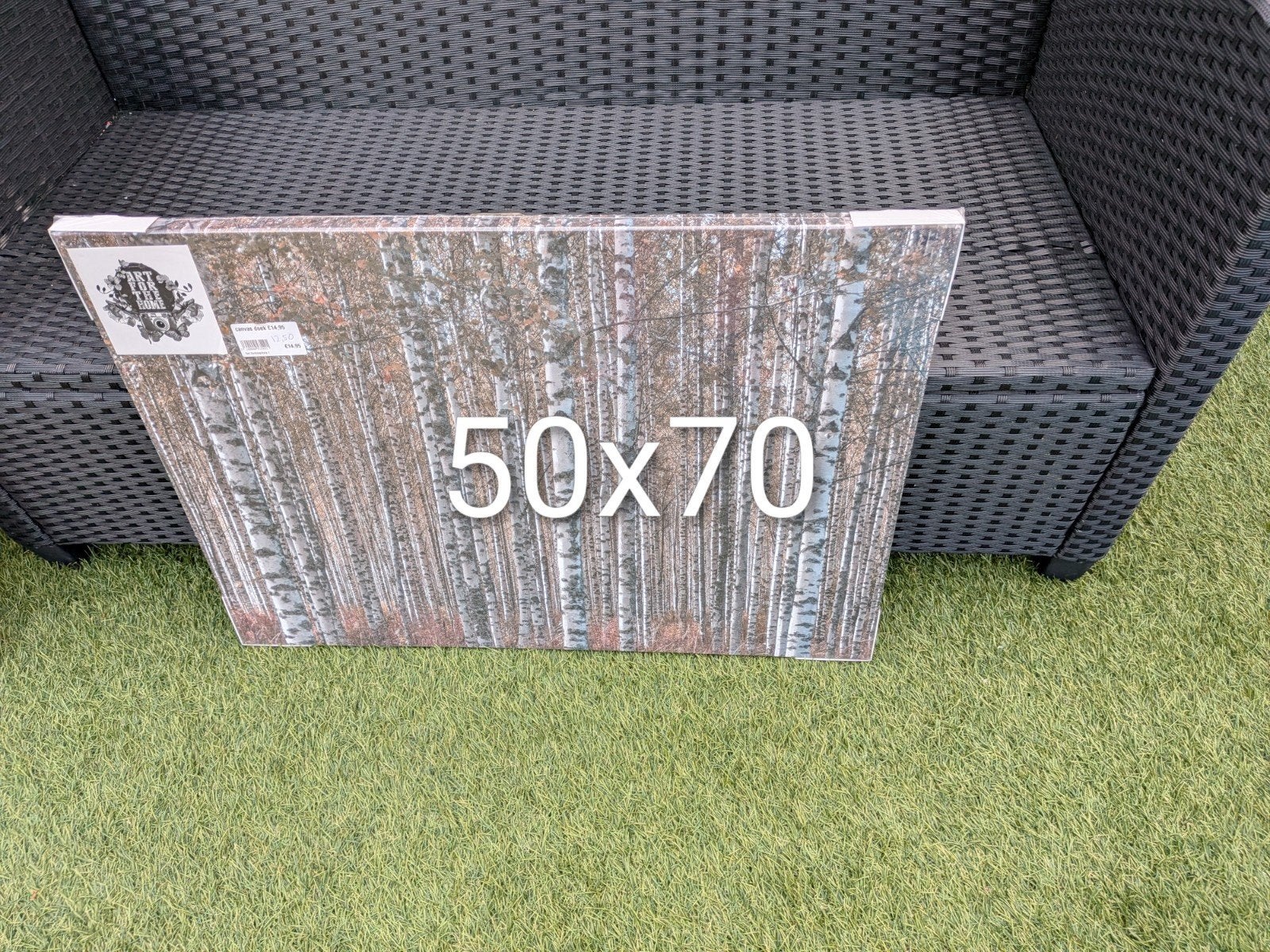 Schilderij op canvasdoek eindezomeractie 3x, Ophalen of Verzenden, Nieuw, Minder dan 50 cm, Schilderij