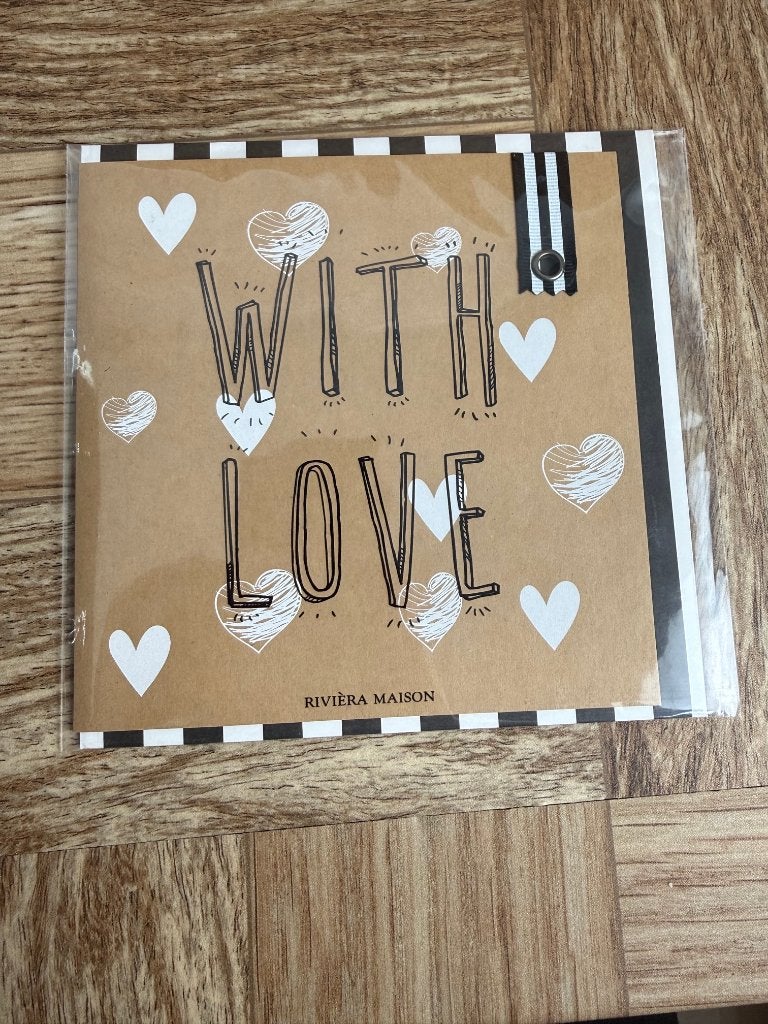 Riviera Maison wenskaart: with love , nieuw, Ophalen of Verzenden, Nieuw