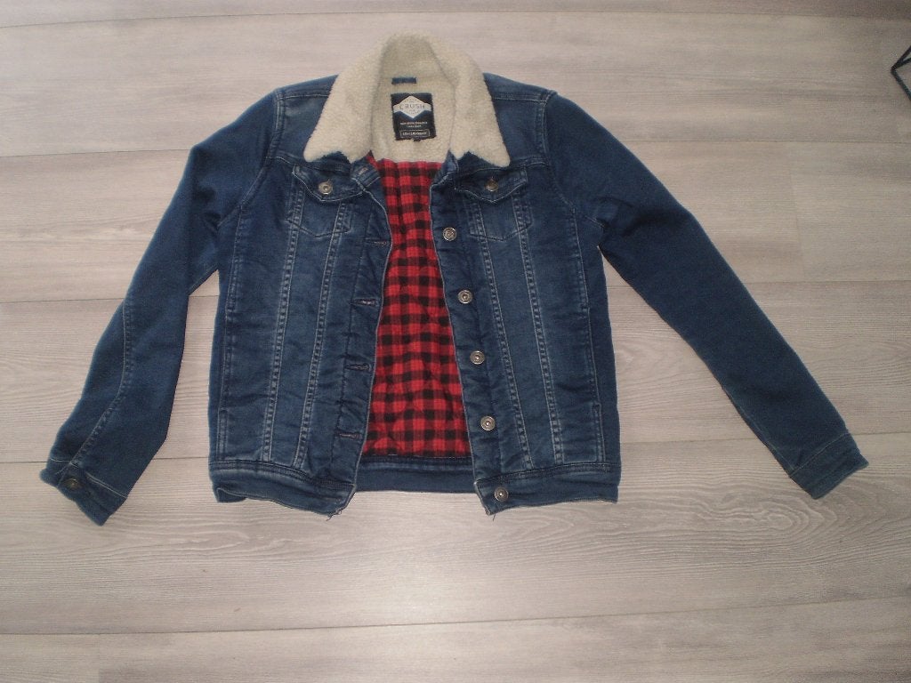 CRUSH DENIM gewatteerd spijkerjasje maat 146-152, Ophalen of Verzenden, Zo goed als nieuw, Crush Denim, Jongen