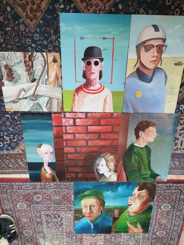 Olieverfschilderijen op bord van Frank Warmerdam, Verzenden
