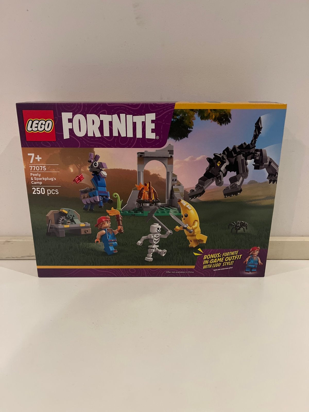LEGO Fortnite 77075 Peely's en Sparkplug's Kamp - Nieuw, Overige thema's, Lego, Nieuw, Ophalen of Verzenden