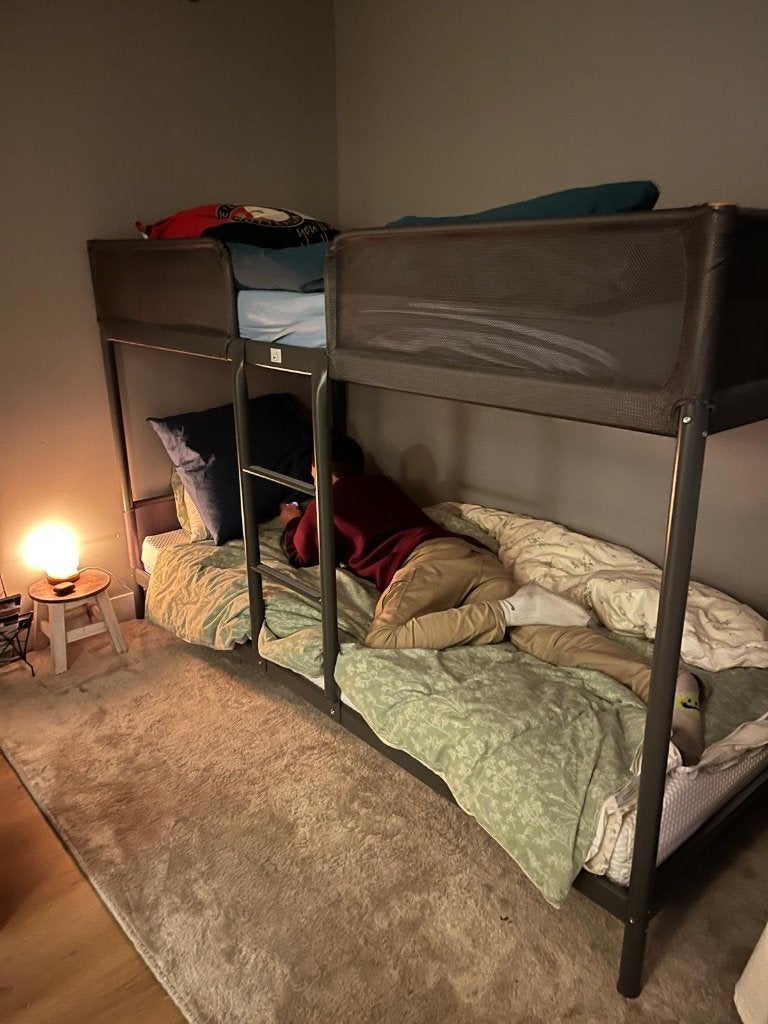 Stapelbed, Ophalen, Gebruikt, 90 cm, Tweepersoons