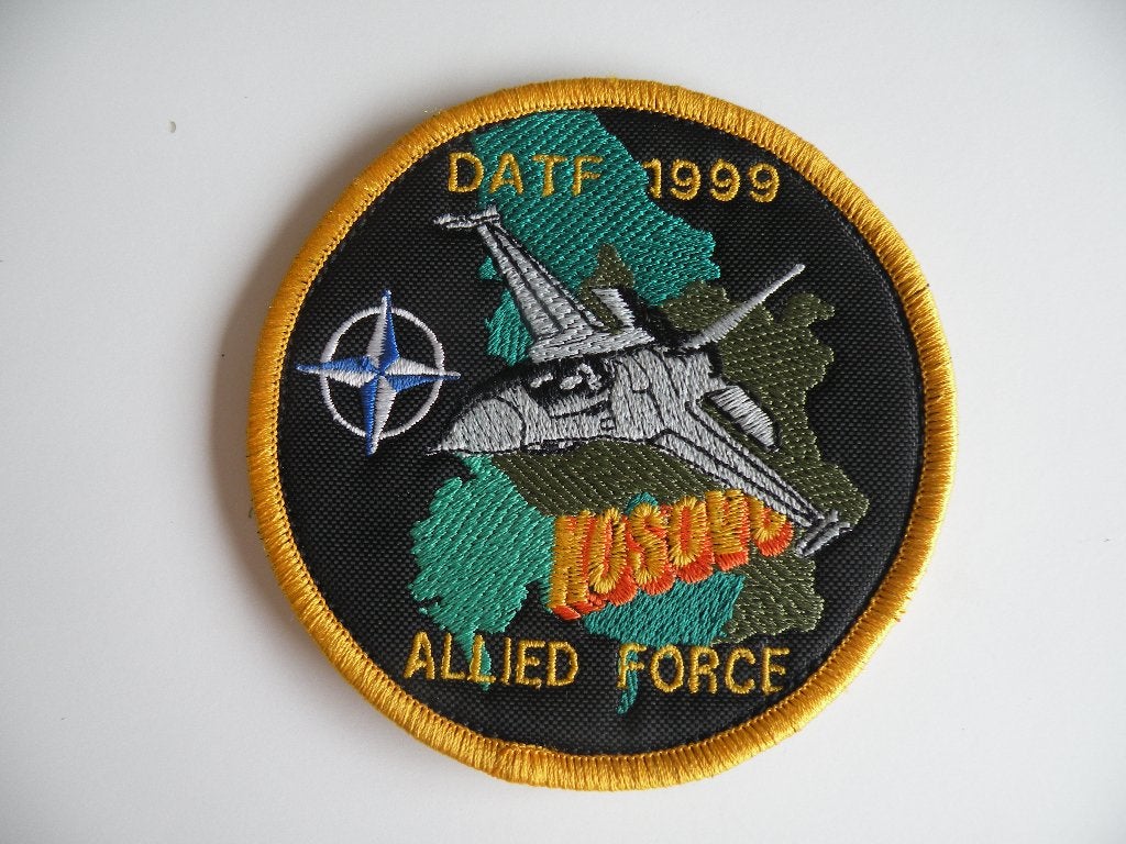 Klu RNLAF BAF DATF ALLIED FORCE KOSOVO PATCH, Ophalen of Verzenden, Zo goed als nieuw, Schaalmodel