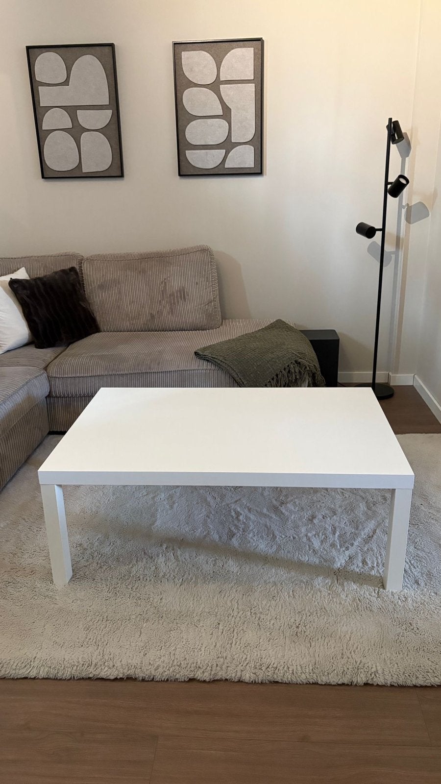 GRATIS Witte salontafel 78 x 118 cm, Ophalen, Overige materialen, Gebruikt, 100 tot 150 cm