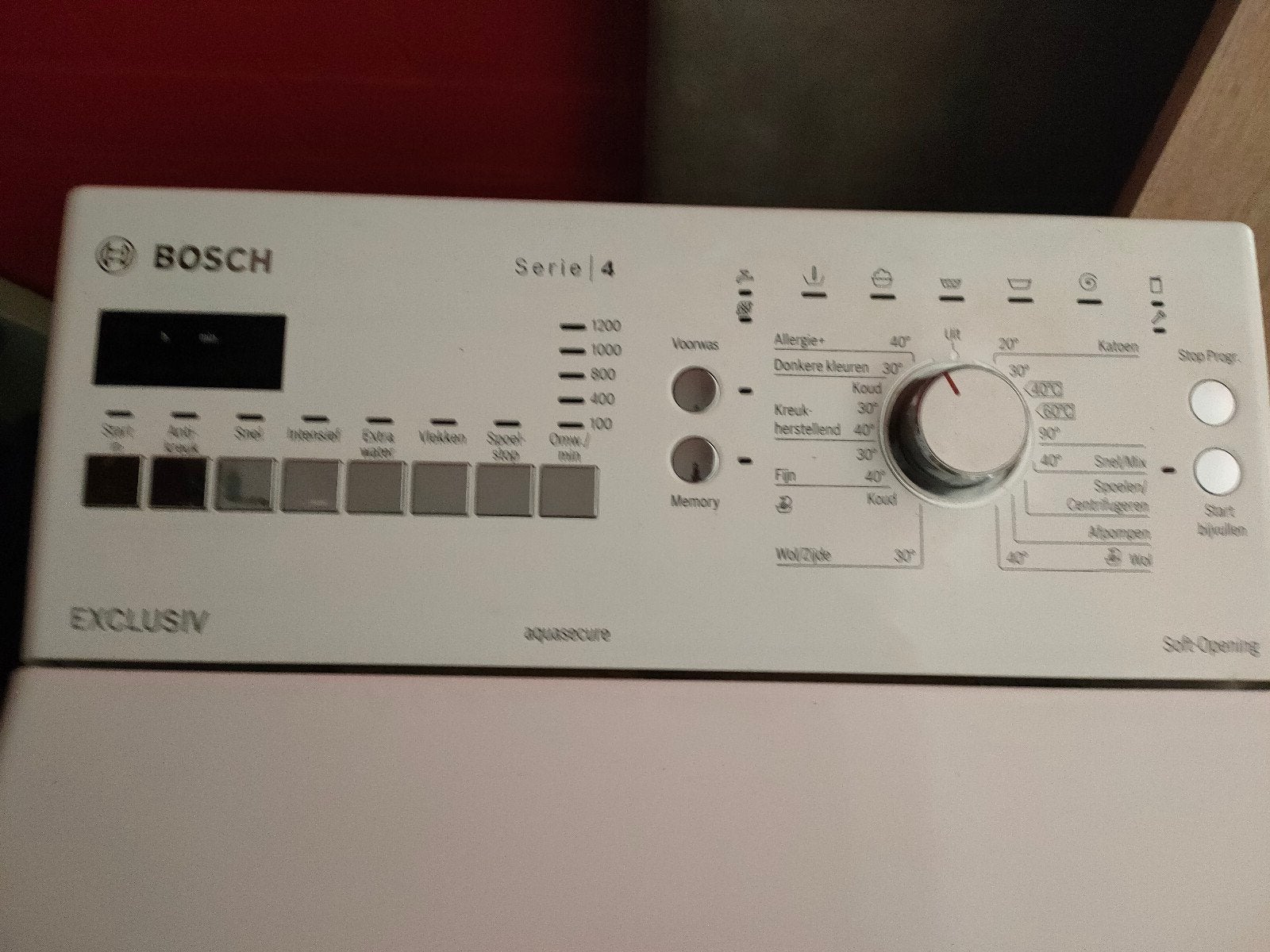 Wasmachine van Bosch,bovenlader, Witgoed en Apparatuur, Wasmachines, Ophalen, 1200 tot 1600 toeren, 85 tot 90 cm