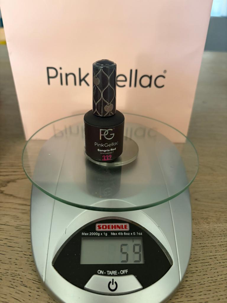 Pink Gellac 332 Sangria Red, Ophalen of Verzenden, Zo goed als nieuw, Rood, Handen en Nagels