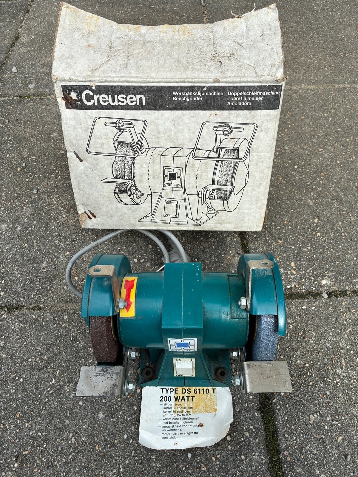 Creusen Werkbankslijpmachine, Doe-het-zelf en Verbouw, Ophalen of Verzenden, Gebruikt, Minder dan 700 watt, Werkbankslijpmachine