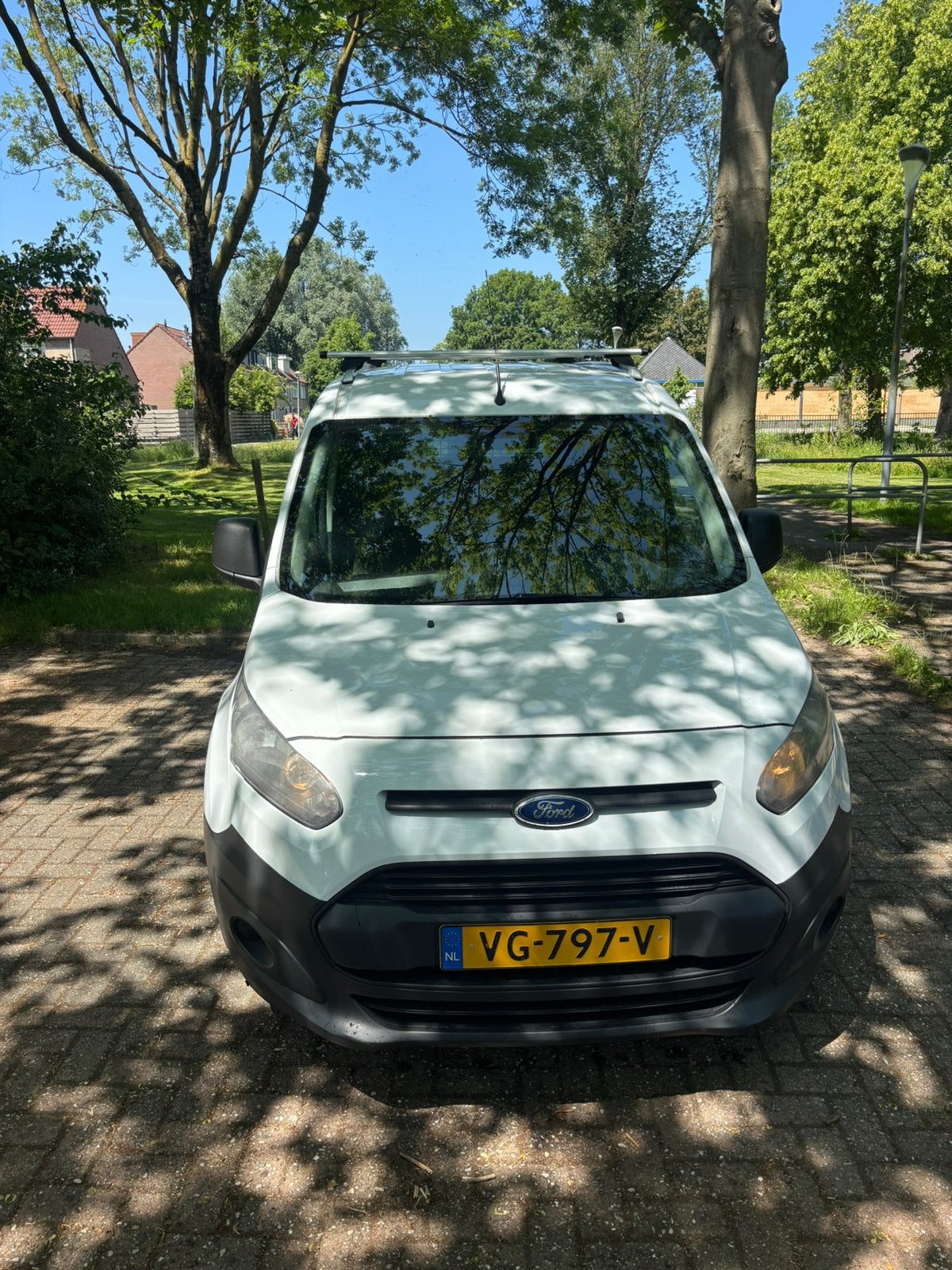 Ford Transit Connect L2 Airco 1e Eigenaar Origineel NL, Euro 5, Stof, Zwart, Wit