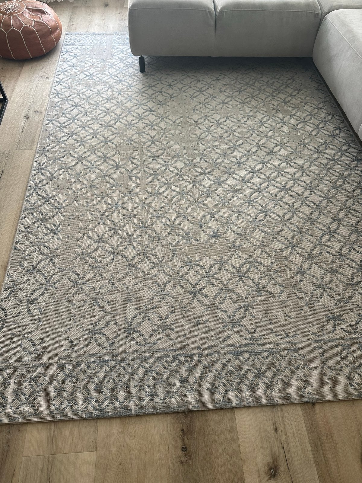 Modern Vloerkleed Grijs/Blauw 295x195 cm, Huis en Inrichting, Ophalen, Gebruikt, 150 tot 200 cm, 200 cm of meer