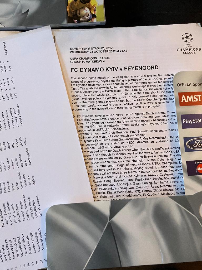 UEFA chanpions Leaque feyenoord, Maat XL, Ophalen of Verzenden, Nieuw, Clubaccessoires