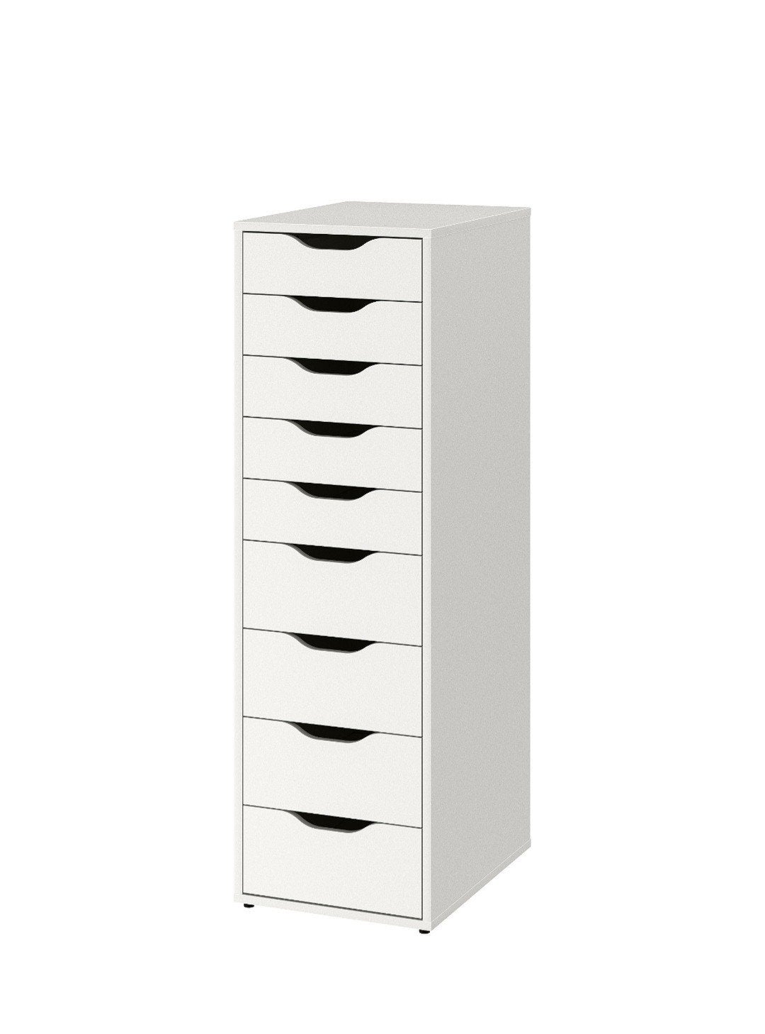 IKEA Alex ladeblok met 9 lades - Wit, Ophalen, Minder dan 50 cm, Gebruikt, Modern, functioneel