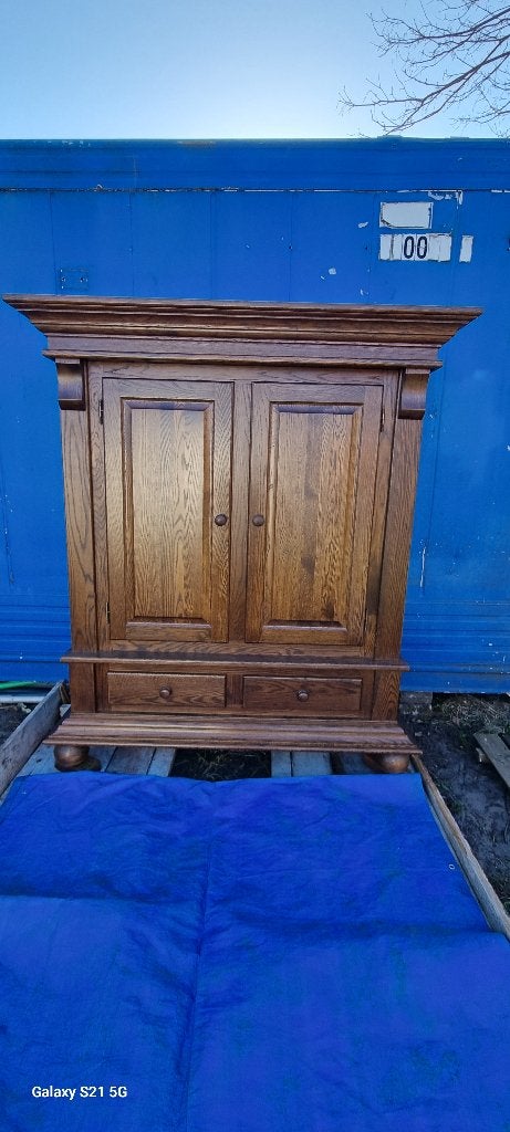 VINTAGE BROODKAST MASSIEF EIKEN MET 2 LADES 200X180BRX60D, Ophalen