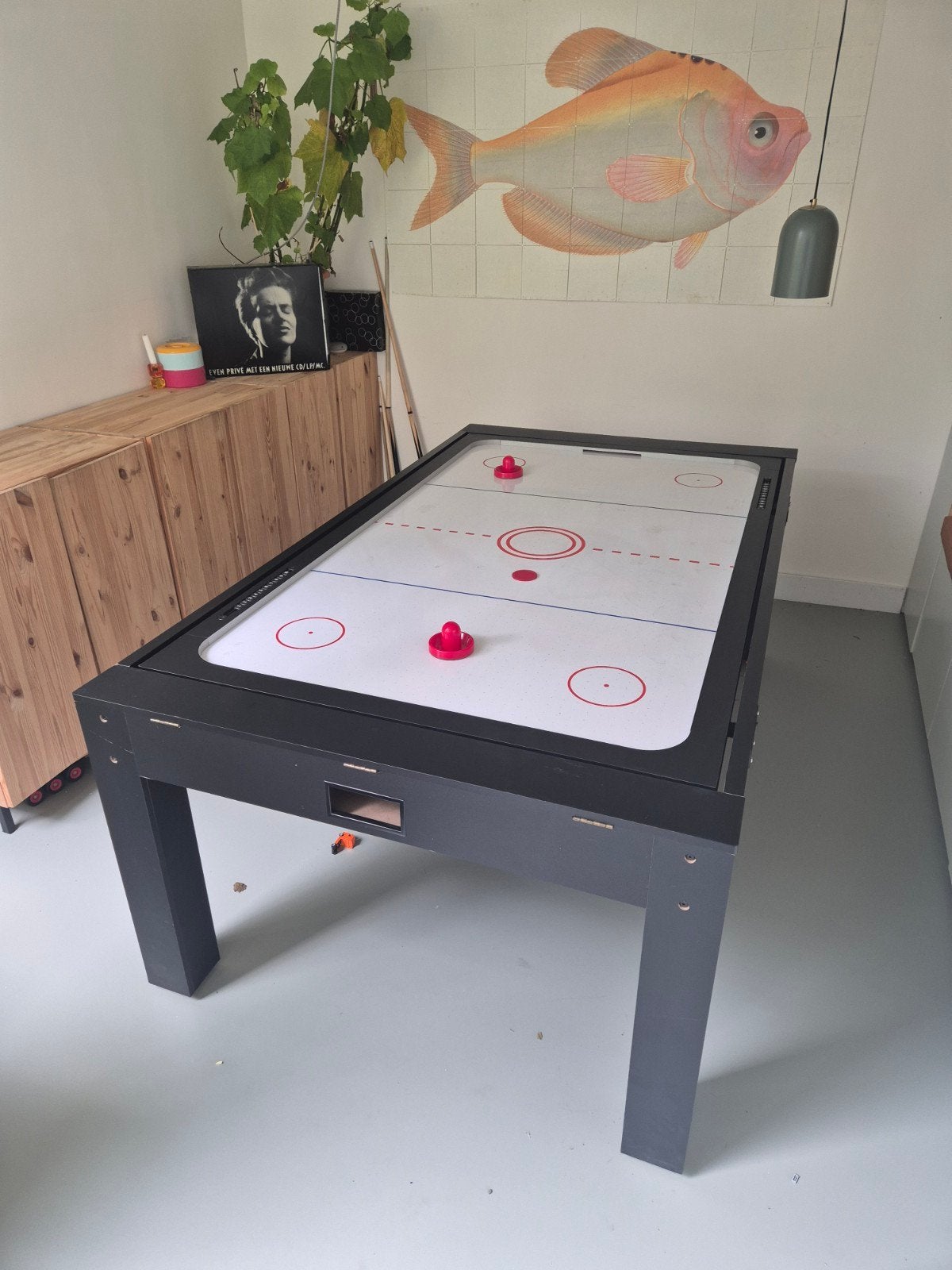 Pool, airhockey en tafeltennistafel in één, Ophalen, Gebruikt