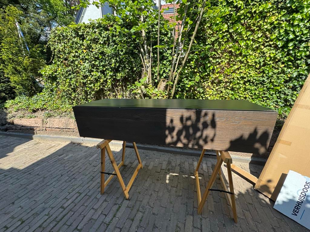 Lago TV-kast - Zwart/Donkerbruin - Beschadigd, Ophalen, Gebruikt