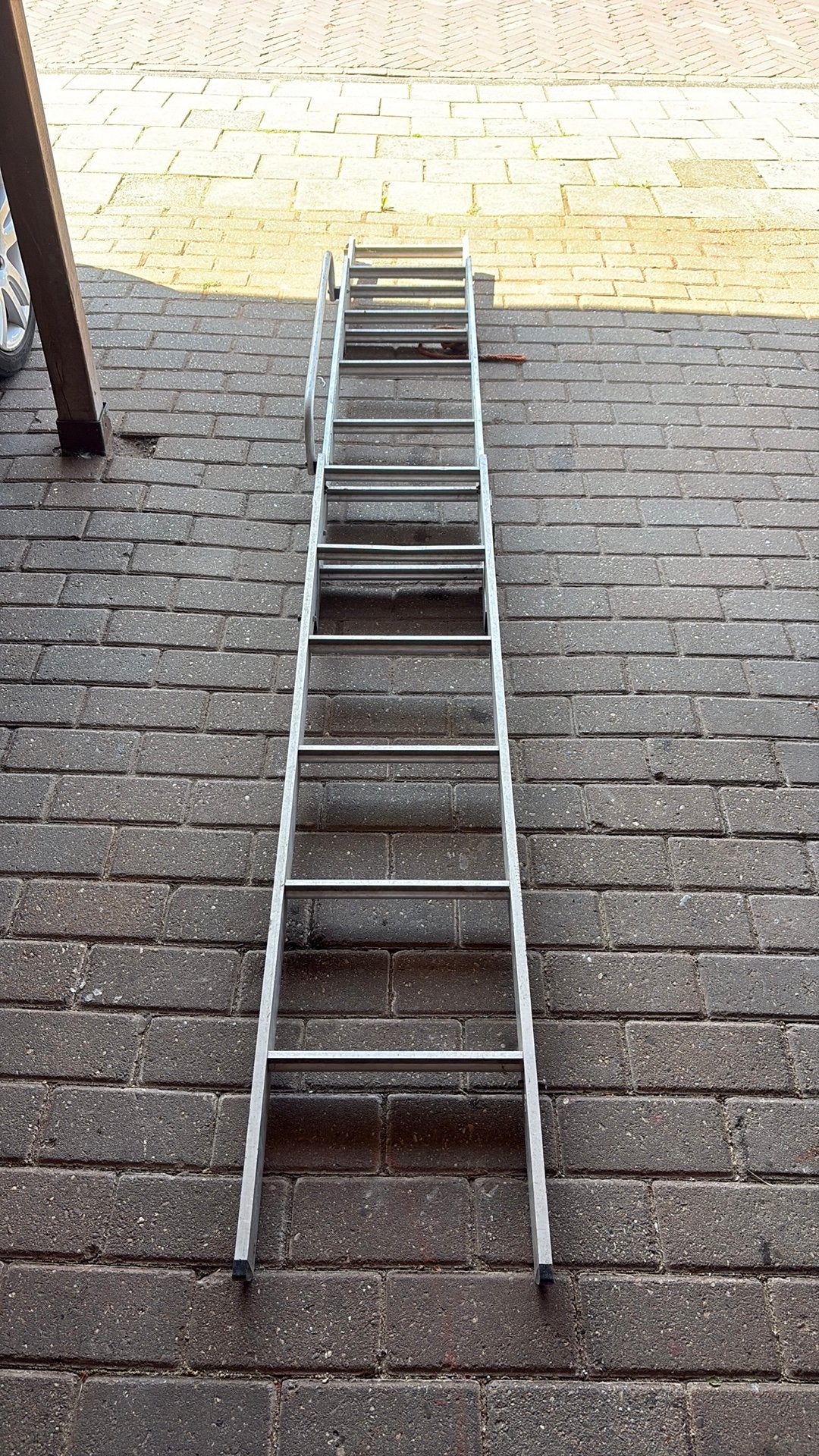 Aluminium schuif vlizotrap, Ophalen, Zo goed als nieuw, 2 tot 4 meter