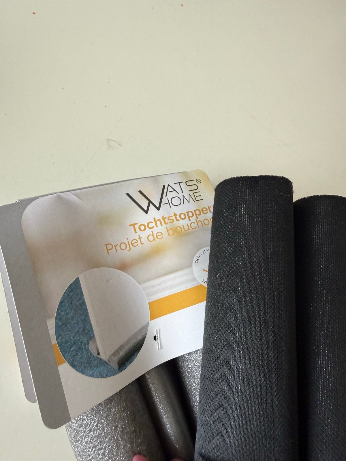 WATS HOME Tochtstopper - Grijs/Zwart, Verzenden, Nieuw, Grijs, Textiel
