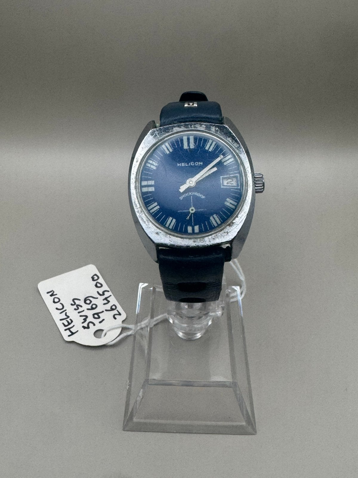 Zeldzaam Helicon Polshorloge - Swiss Made uit 1969, Overige merken, Staal, Met bandje, Polshorloge