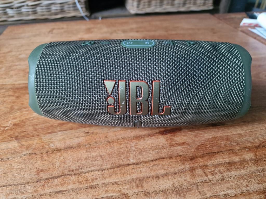 JBL Charge 5 Draagbare Bluetooth Speaker - Groen, Audio, Tv en Foto, Luidsprekers, Zo goed als nieuw, Overige typen, Minder dan 60 watt