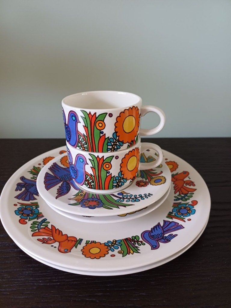 Acapulco Villeroy & Boch set borden en kopjes, Villeroy & Boch, Ophalen of Verzenden, Zo goed als nieuw, Bord(en)