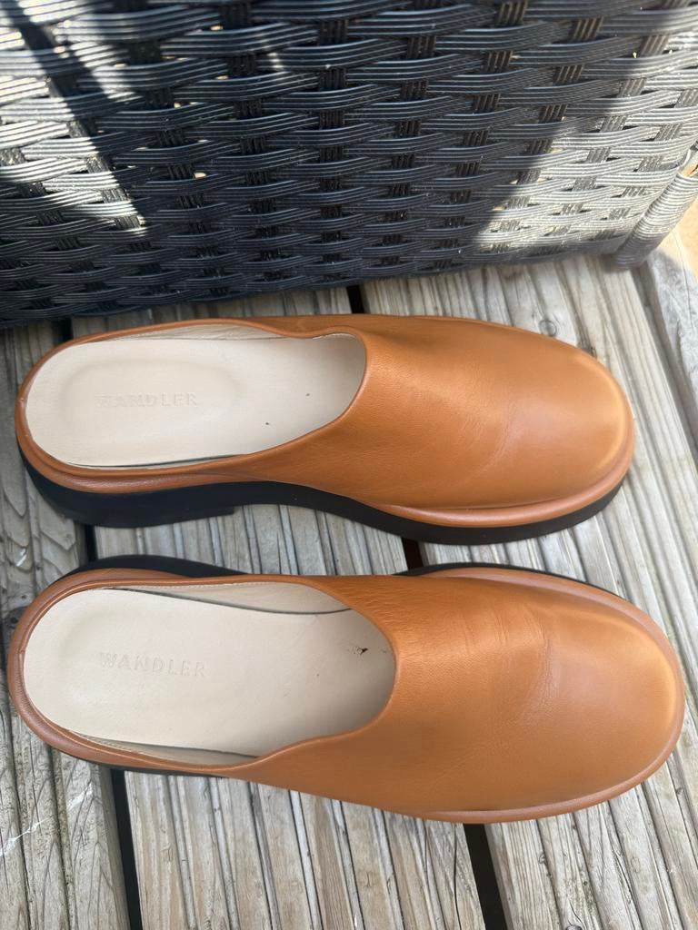 Wandler mules in bruin leer 38,5 muiltjes, Ophalen of Verzenden, Zo goed als nieuw