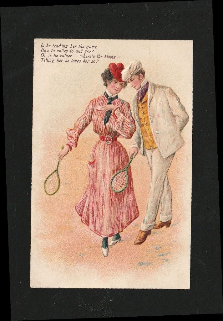 Ansichtkaart Sport Tennissen B07-9, Ophalen of Verzenden, Voor 1920, Gelopen