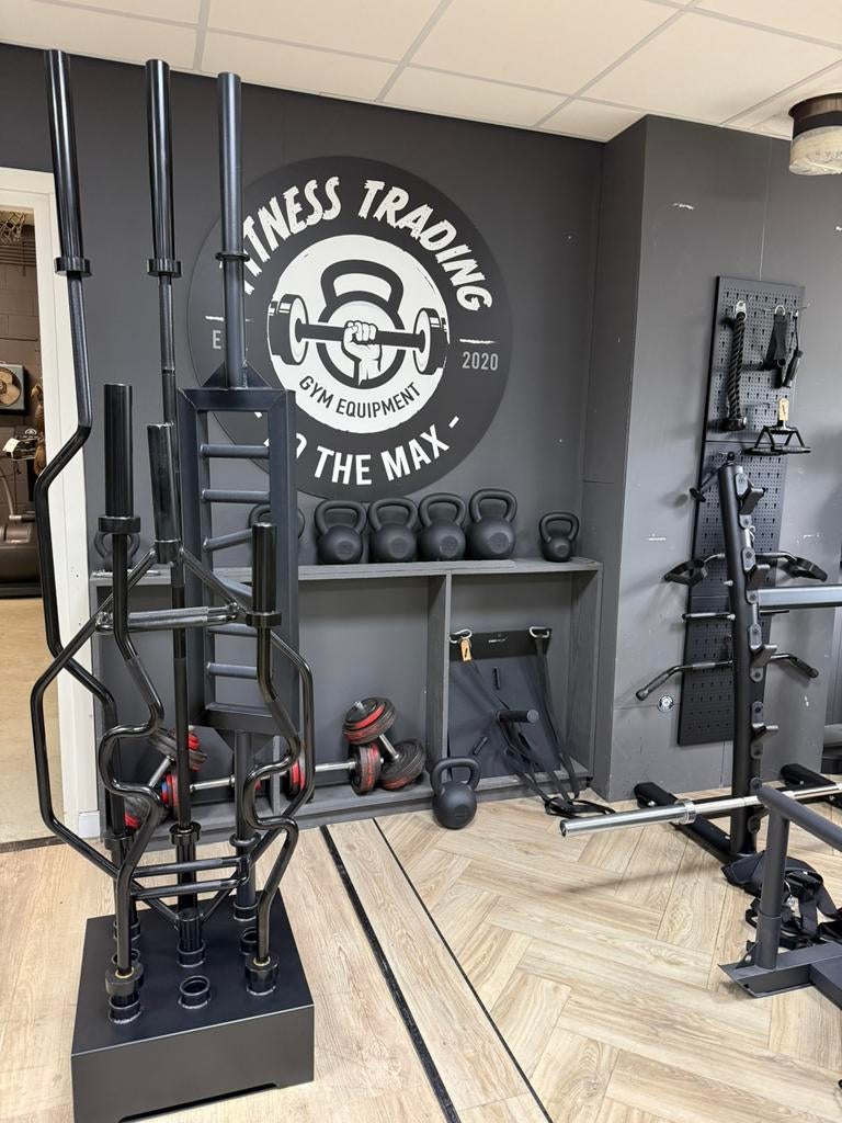 Set barbells/Olympische halterstangen incl stand (curl-hex-), Ophalen, ., Info@fitnesstradingtothemax.nl, .