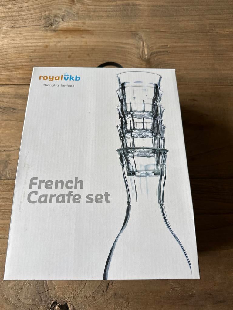 Royal VKB French Carafe Set - Nieuw in doos, Huis en Inrichting, Nieuw, Ophalen of Verzenden, Overige merken, Glas