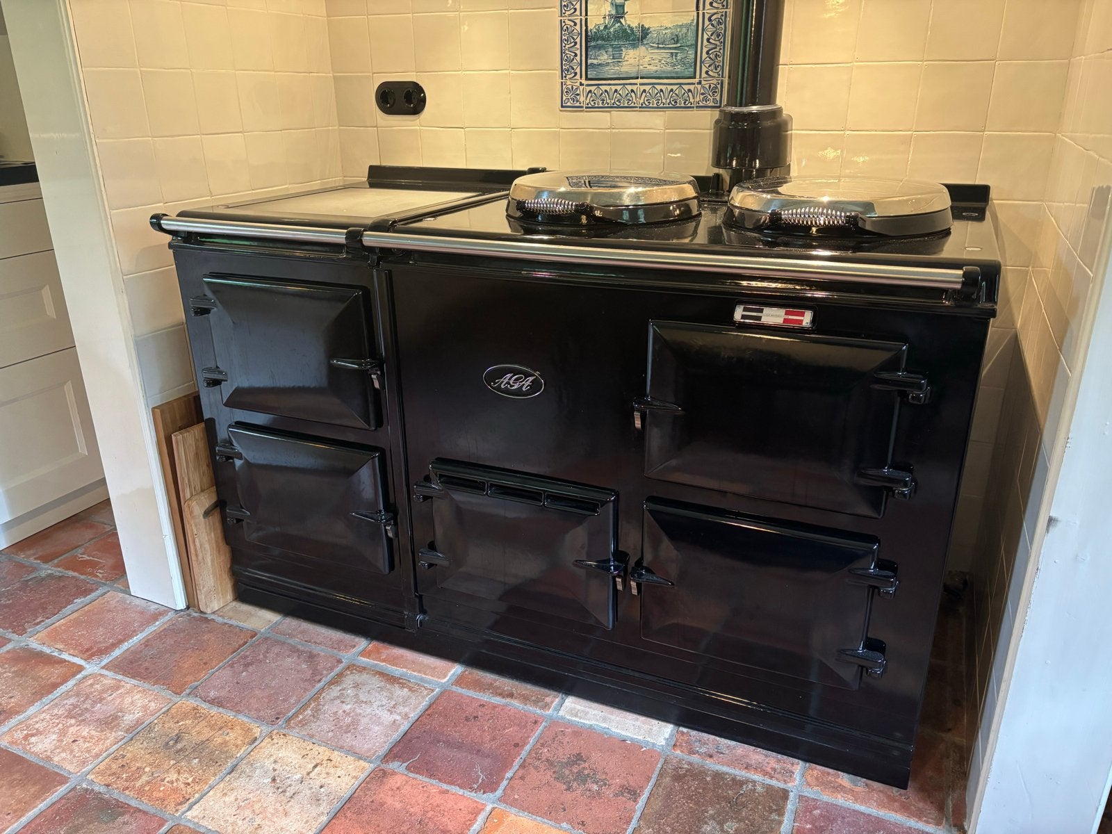 Aga fornuis met 4 ovens en AIMS systeem, Ophalen, 60 cm of meer, 4 kookzones, Zo goed als nieuw