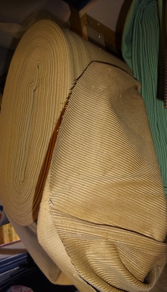 NIEUW RIB STOF in Beige degelijke kwaliteit stretcht stof, Overige materialen, 120 cm of meer, Beige, Nieuw