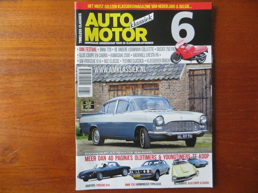 Auto Motor Klassiek 6 2017 VW-Porsche 914, 2x Glas 1700 GT, Ophalen of Verzenden, Nieuw, Porsche