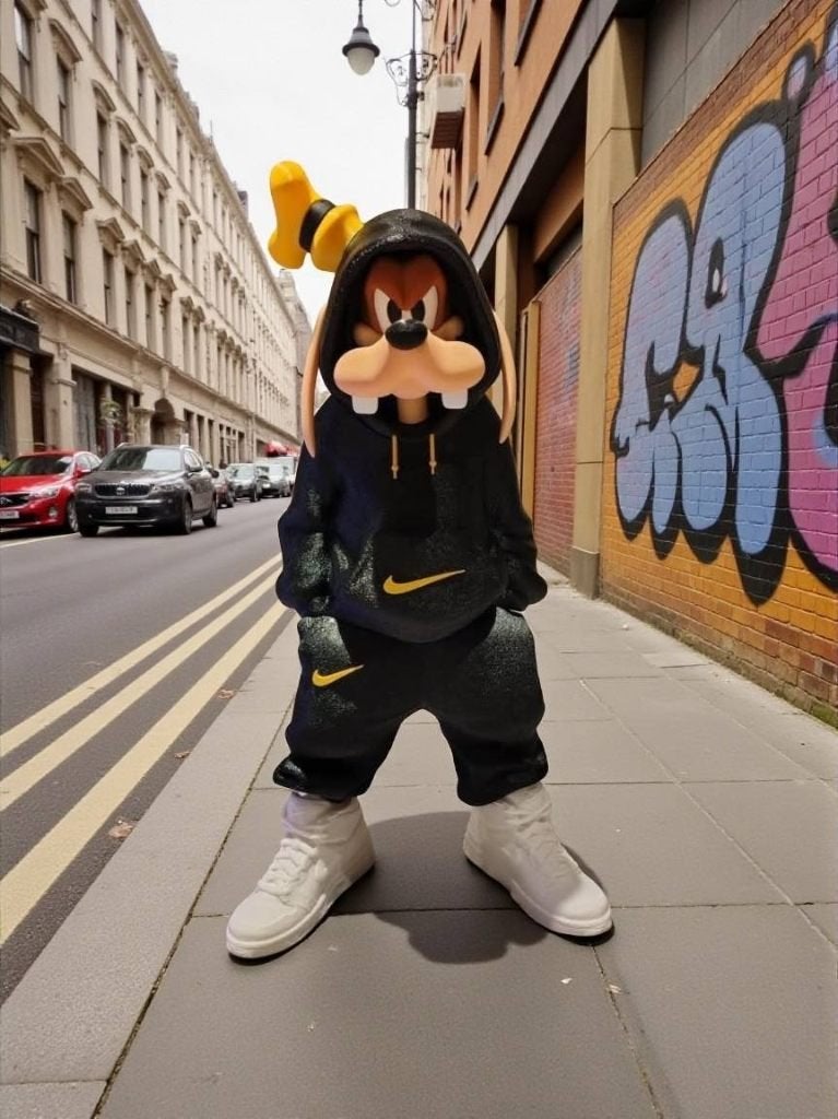 Nieuw 3D geprint Disney beeld Goofy in nonchalante houding., Verzamelen, Disney, Beeldje of Figuurtje, ., Nieuw, Ophalen of Verzenden