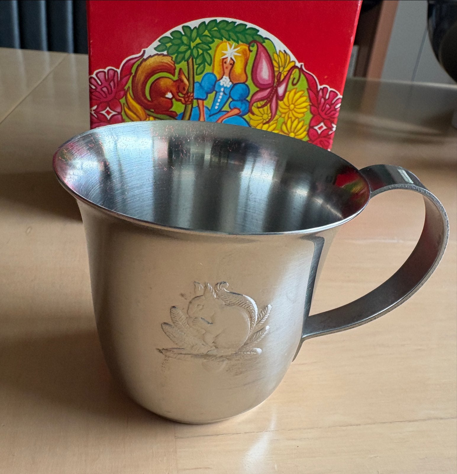Vintage Gero Zilmeta Kinder Drinkbeker met Eekhoorn Opdruk, Ophalen of Verzenden