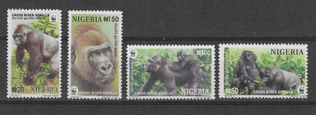 hvdhr WWF/WNF 83 gorilla's complete postfrisse serie 2008, Postzegels en Munten, Ophalen of Verzenden, Postfris, Dier of Natuur