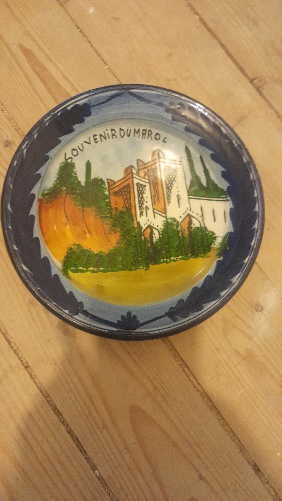 Marokkaans decoratief bord - Souvenir du Maroc, Ophalen of Verzenden