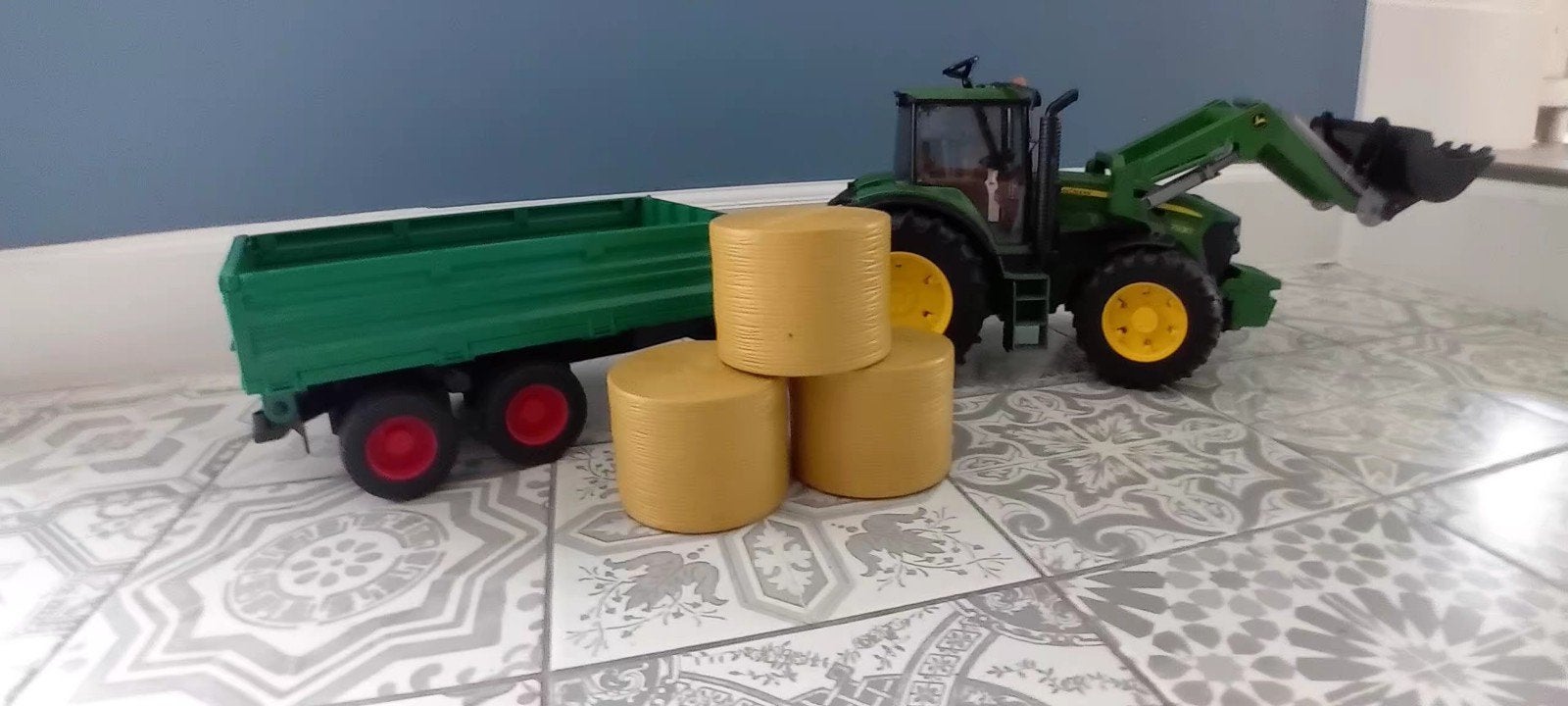 Bruder tractor John Deere 7930 met voorlader, Ophalen, Gebruikt